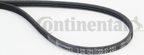 CONTINENTAL 3PK762 ELAST — Pasek klinowy wielorowkowy