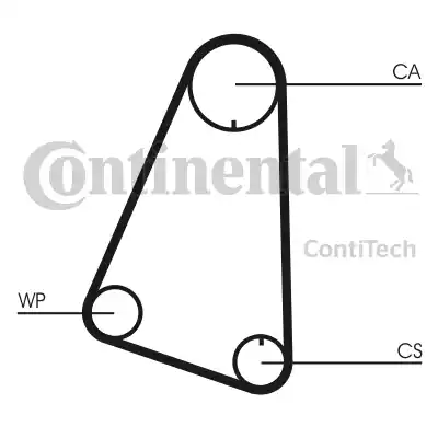 CONTINENTAL CT 633 - PASEK ROZRZĄDU VW 0.9-1.3