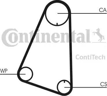 CONTINENTAL CT 633 - PASEK ROZRZĄDU VW 0.9-1.3