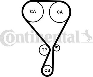 CONTINENTAL CT1228 - PASEK ROZRZĄDU CITROEN 1.0-1.2THP 118Z 16MM