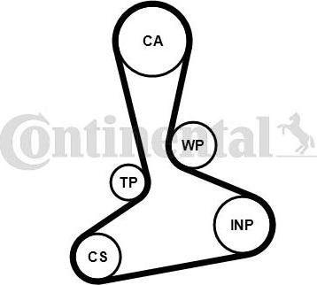 CONTINENTAL CT1242WP1 — Pompa wodna + zestaw paska rozrządu
