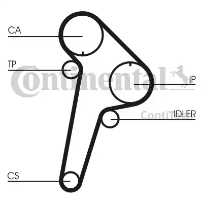 CONTINENTAL CT 891 - PASEK ROZRZĄDU PEUGEOT 2.5