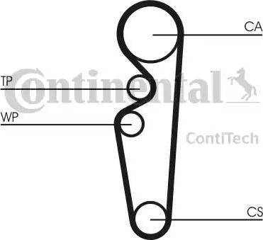 CONTINENTAL CT 729 - PASEK ROZRZĄDU FORD 1.4B