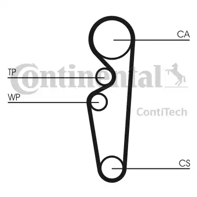 CONTINENTAL CT 729 - PASEK ROZRZĄDU FORD 1.4B