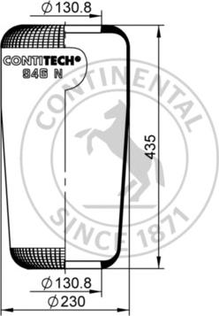Contitech AIR Spring 946 N - Miech zawieszenia pneumatycznego