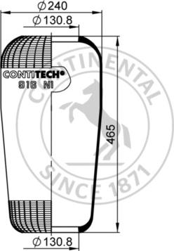 Contitech AIR Spring 916 N1 - Miech zawieszenia pneumatycznego