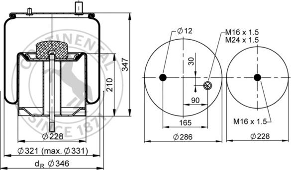 Contitech AIR Spring 4911 N P06 - Miech zawieszenia pneumatycznego