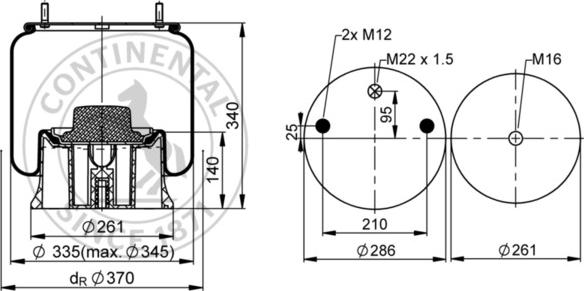 Contitech AIR Spring 4810 N P13 - Miech zawieszenia pneumatycznego