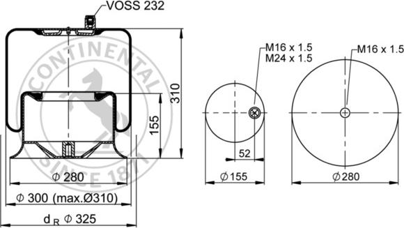 Contitech AIR Spring 4757 N P29 - Miech zawieszenia pneumatycznego