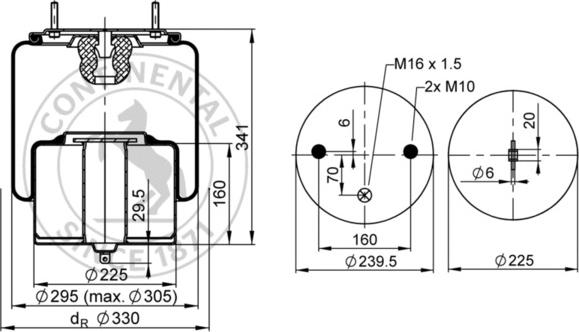 Contitech AIR Spring 6612 N P01 - Miech zawieszenia pneumatycznego