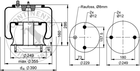 Contitech AIR Spring 6701 N P01 - Miech zawieszenia pneumatycznego