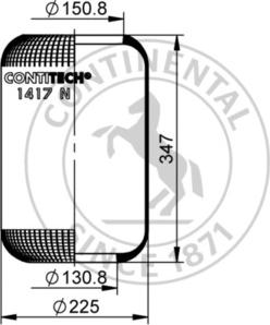 Contitech AIR Spring 1417 N - Miech zawieszenia pneumatycznego