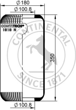 Contitech AIR Spring 1819 N - Miech zawieszenia pneumatycznego