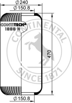 Contitech AIR Spring 1888 N - Miech zawieszenia pneumatycznego