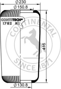 Contitech AIR Spring 1782 N1 - Miech zawieszenia pneumatycznego