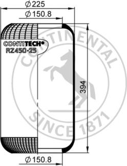 Contitech AIR Spring RZ 450-25 - Miech zawieszenia pneumatycznego
