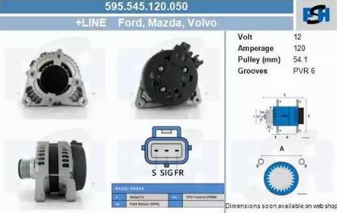 PSH 595.545.120.050 — Alternator