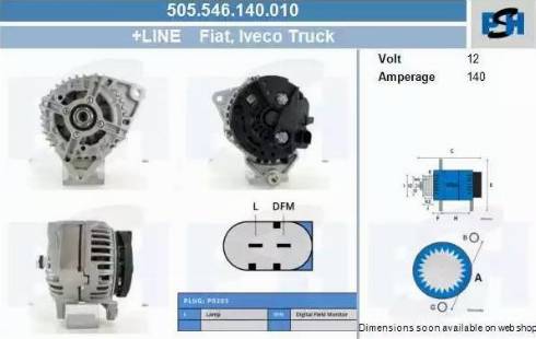 PSH 505.546.140.010 — Alternator