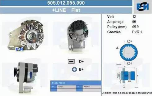 PSH 505.012.055.090 — Alternator