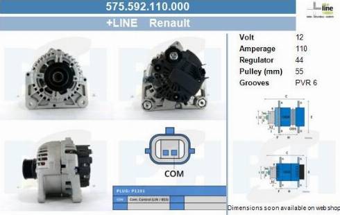 PSH 575.592.110.000 - ALTERNATOR RENAULT 110A