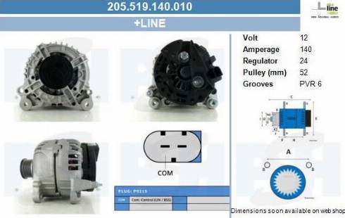 PSH 205.519.140.010 — Alternator