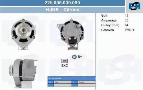 PSH 225.006.030.090 — Alternator