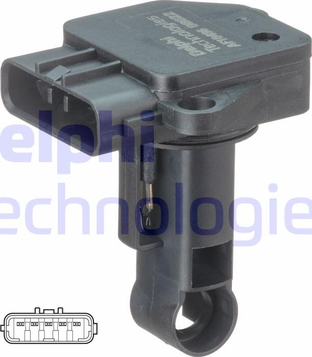 Delphi AF10496-12B1 - PRZEPŁYWOMIERZ POWIETRZA WKŁAD TOYOTA AURIS 1.4D4D 07-
