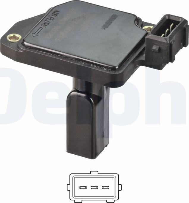 Delphi AF10491-12B1 — Przepływomierz masowy powietrza