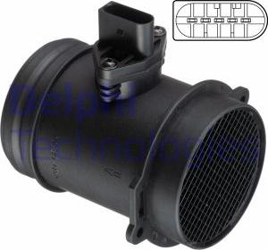 Delphi AF10560-12B1 - PRZEPŁYWOMIERZ POWIETRZA VW