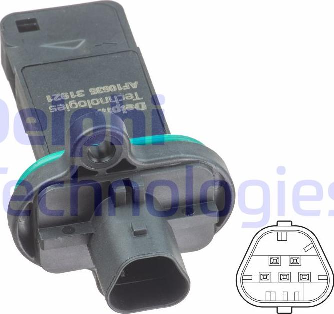 Delphi AF10635-12B1 - CZUJNIK MASY POWIETRZA