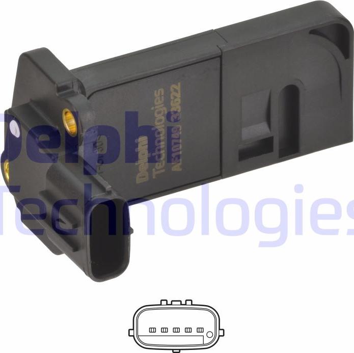 Delphi AF10749-12B1 — Przepływomierz masowy powietrza