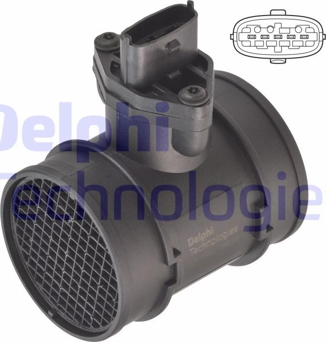 Delphi AF10784-12B1 - PRZEPŁYWOMIERZ POWIETRZA OPEL ASTRA. VECTRA. ZAFIRA 95-06