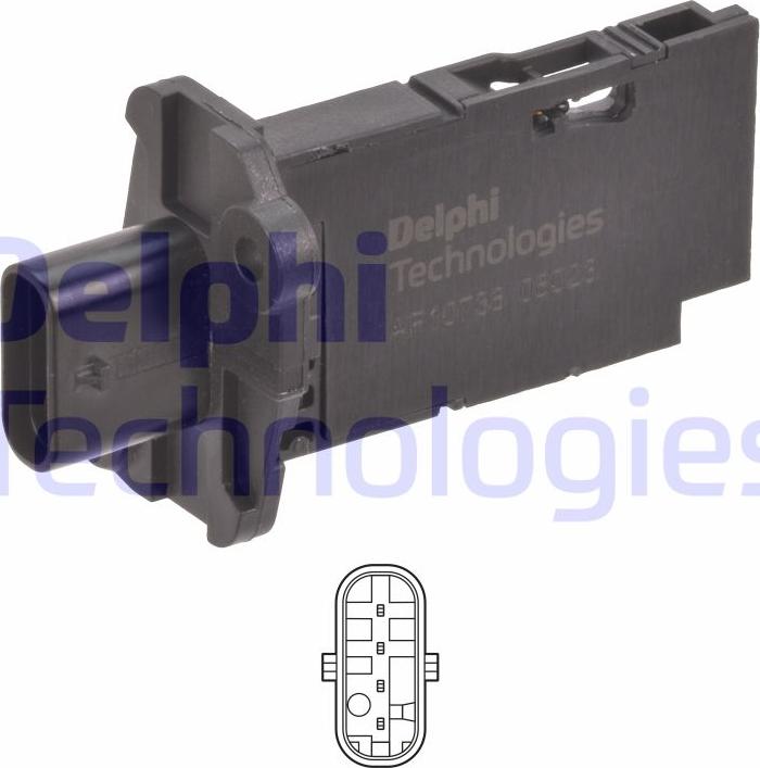 Delphi AF10738-12B1 - PRZEPŁYWOMIERZ POWIETRZA BMW 5 F10 520D 10-