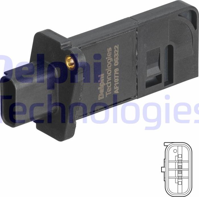 Delphi AF10779-12B1 — Przepływomierz masowy powietrza