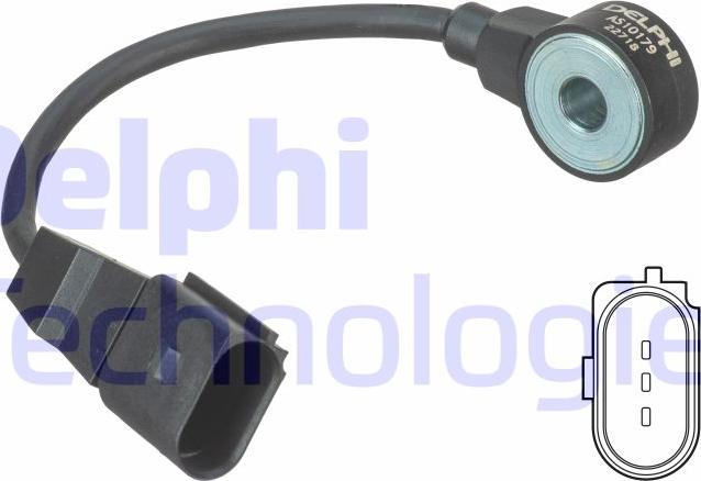 Delphi AS10179 - CZUJNIK SPALANIA STUKOWEGO VW GOLF 2.0FSI 04-