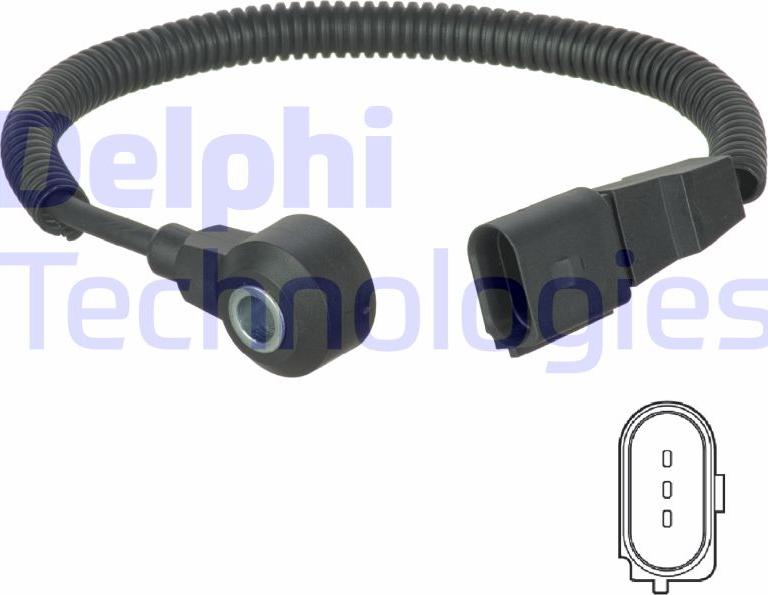 Delphi AS10206 - Czujnik spalania stukowego wykrywający spalanie stukowe, umożliwiający skorygowanie czasu zapłonu lub wtrysku