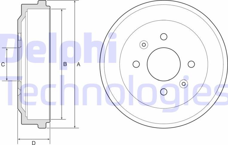 Delphi BF570 — Bęben hamulcowy