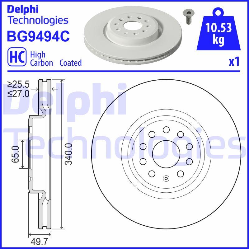 Delphi BG9494C — Tarcza hamulcowa