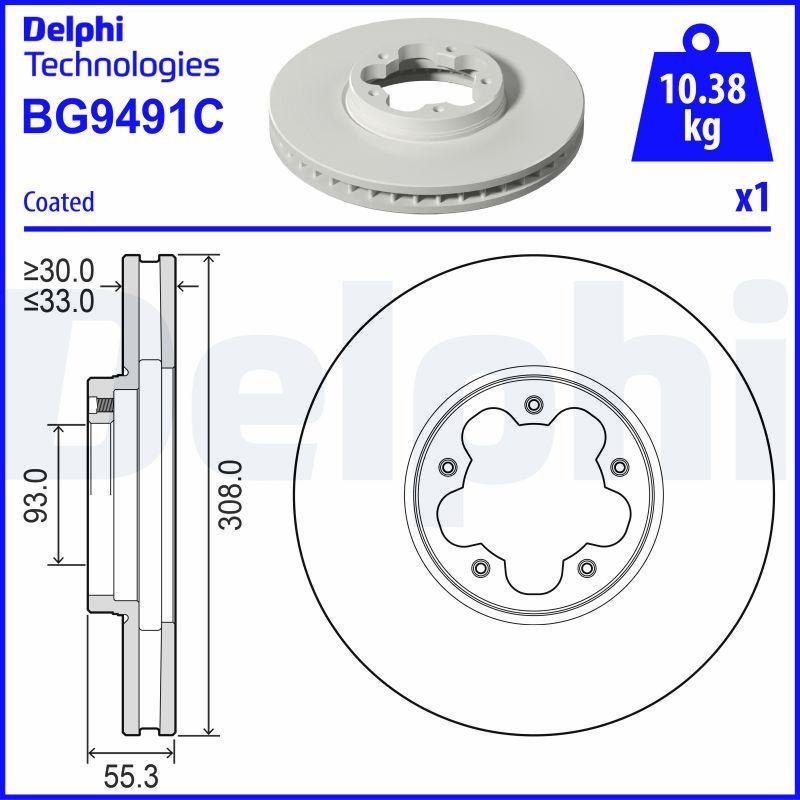 Delphi BG9491C — Tarcza hamulcowa