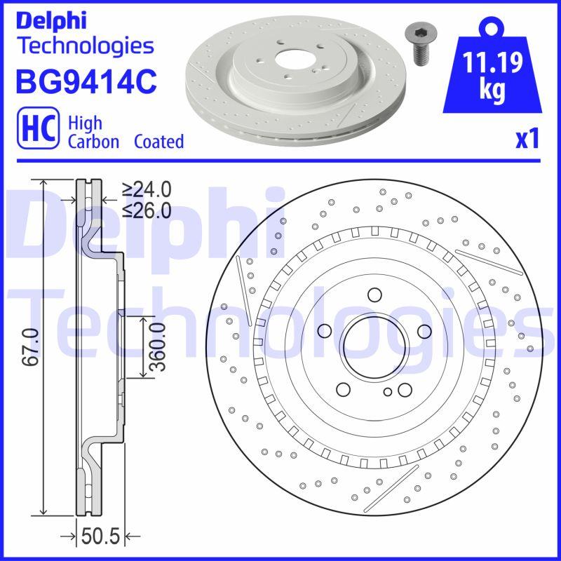 Delphi BG9414C — Tarcza hamulcowa
