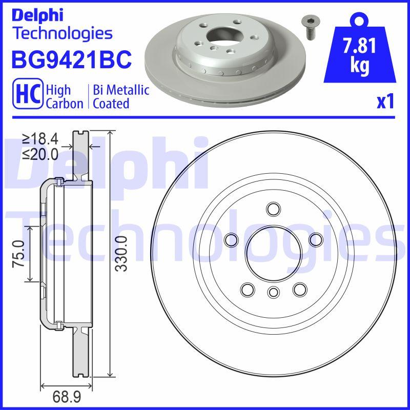 Delphi BG9421BC — Tarcza hamulcowa