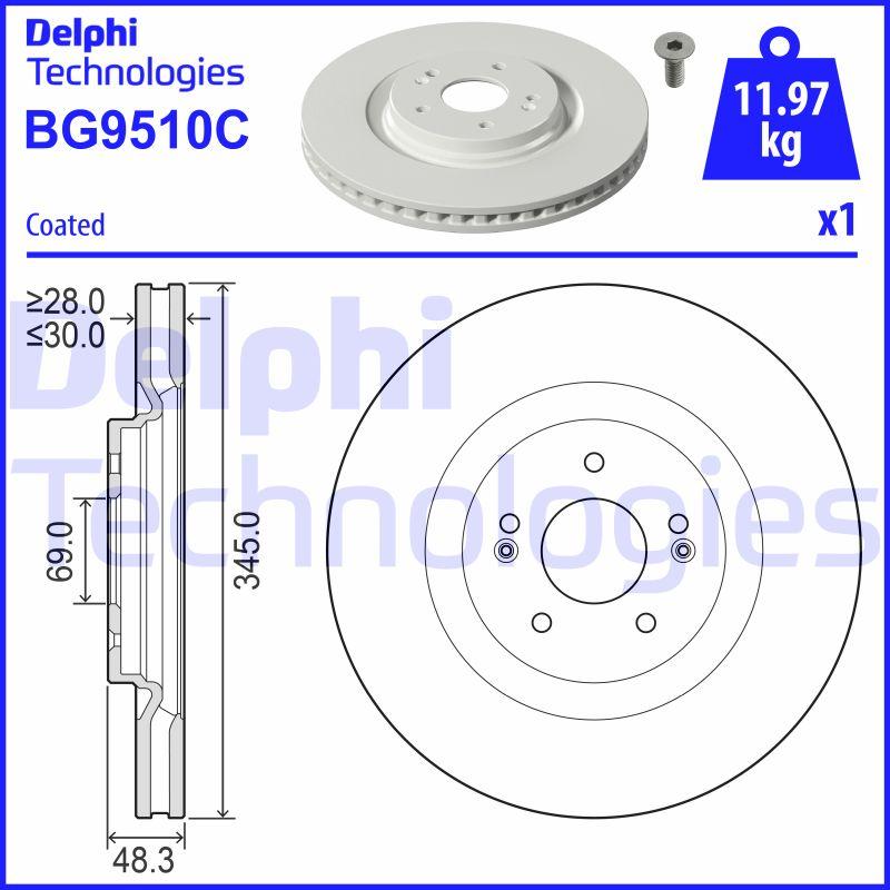 Delphi BG9510C — Tarcza hamulcowa