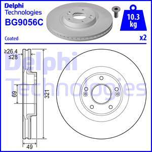 Delphi BG9056C - Tarcza hamulcowa