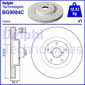 Delphi BG9084C — Tarcza hamulcowa