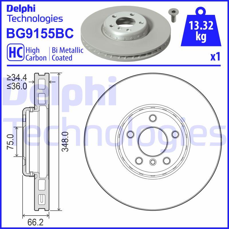 Delphi BG9155BC — Tarcza hamulcowa