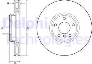 Delphi BG9156C — Tarcza hamulcowa