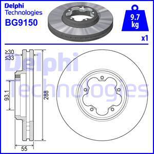 Delphi BG9150 — Tarcza hamulcowa