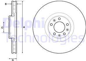 Delphi BG9151C — Tarcza hamulcowa
