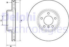 Delphi BG9157C — Tarcza hamulcowa