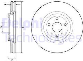 Delphi BG9166C — Tarcza hamulcowa